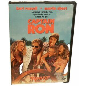 Captain Ron (DVD, 1992) Widescreen VG Kurt Russell, Martin Short, Mary Kay Place